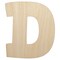 Letter D Uppercase Fun Bold Font Unfinished Wood Shape Piece Cutout for DIY Craft Projects